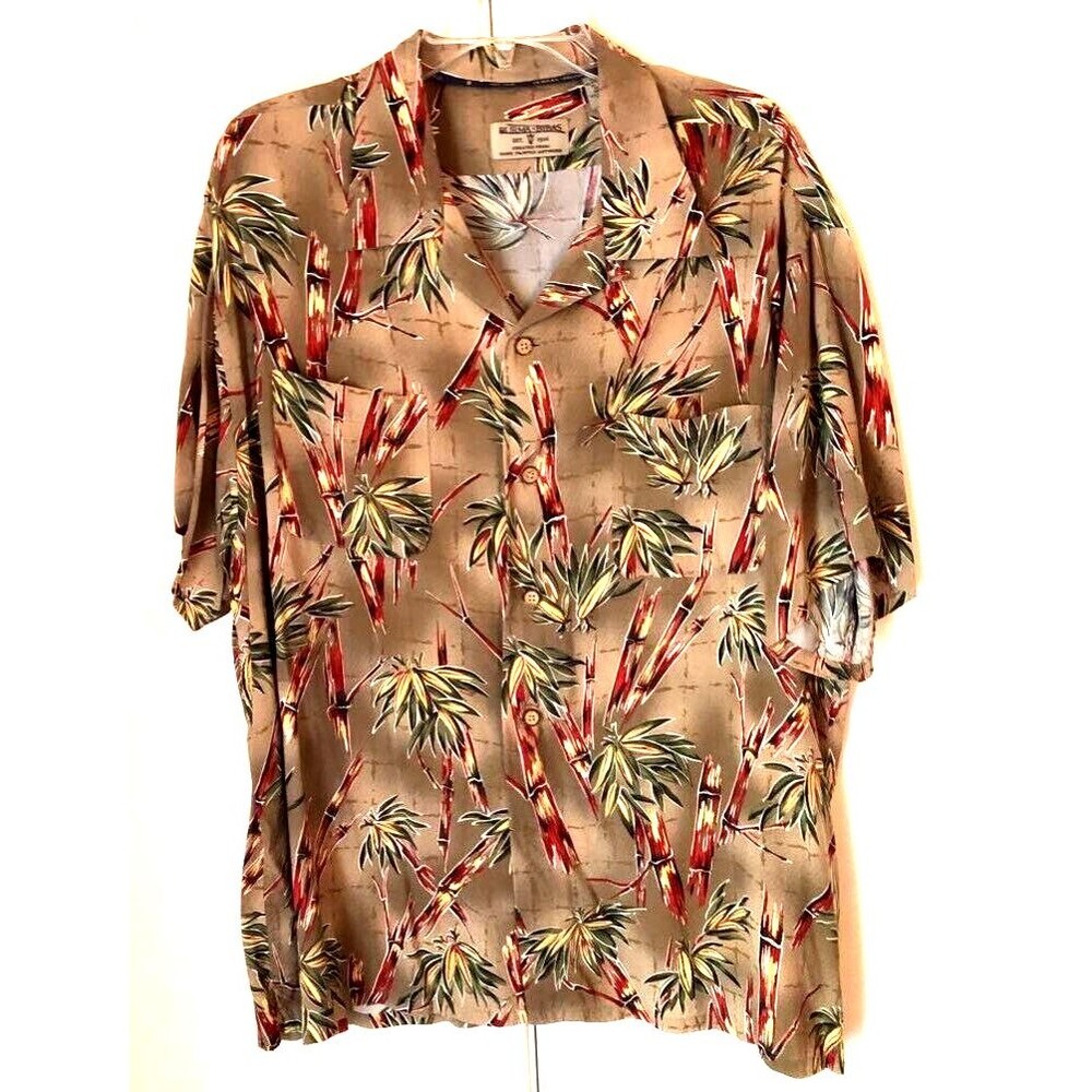 Burma Bibas Mens Hawaiian Shirt Multicolor Floral Short Sleeve Big & Tall XXL